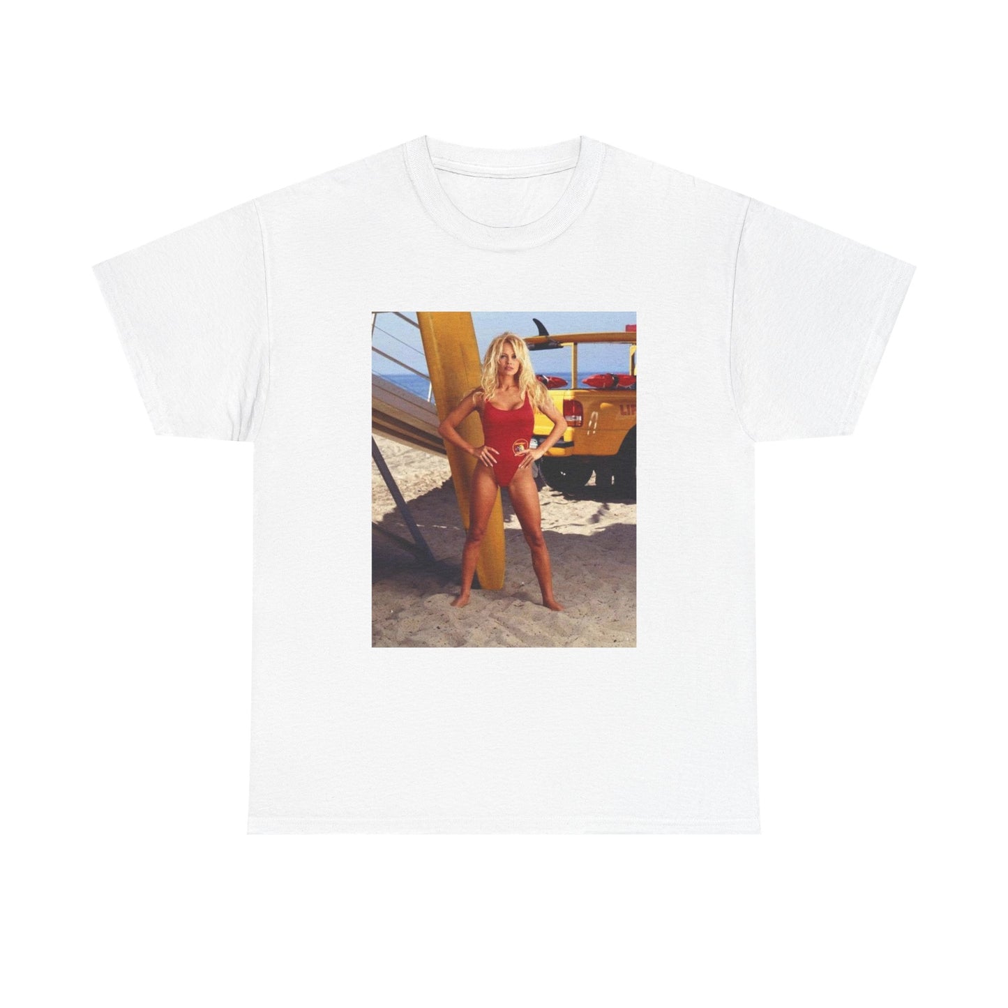 Baywatch Tv Tshirt Series Pam Anderson Playboy Retro Unisex Heavy Cotton Tee