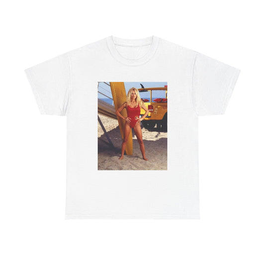 Baywatch Tv Tshirt Series Pam Anderson Playboy Retro Unisex Heavy Cotton Tee