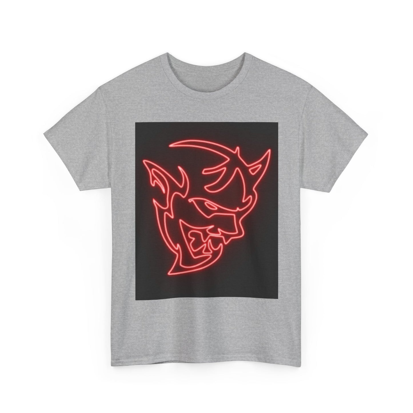 Dodge Demon Tshirt Hellcat Charger Logo Challenger Mopar Unisex Heavy Cotton Tee