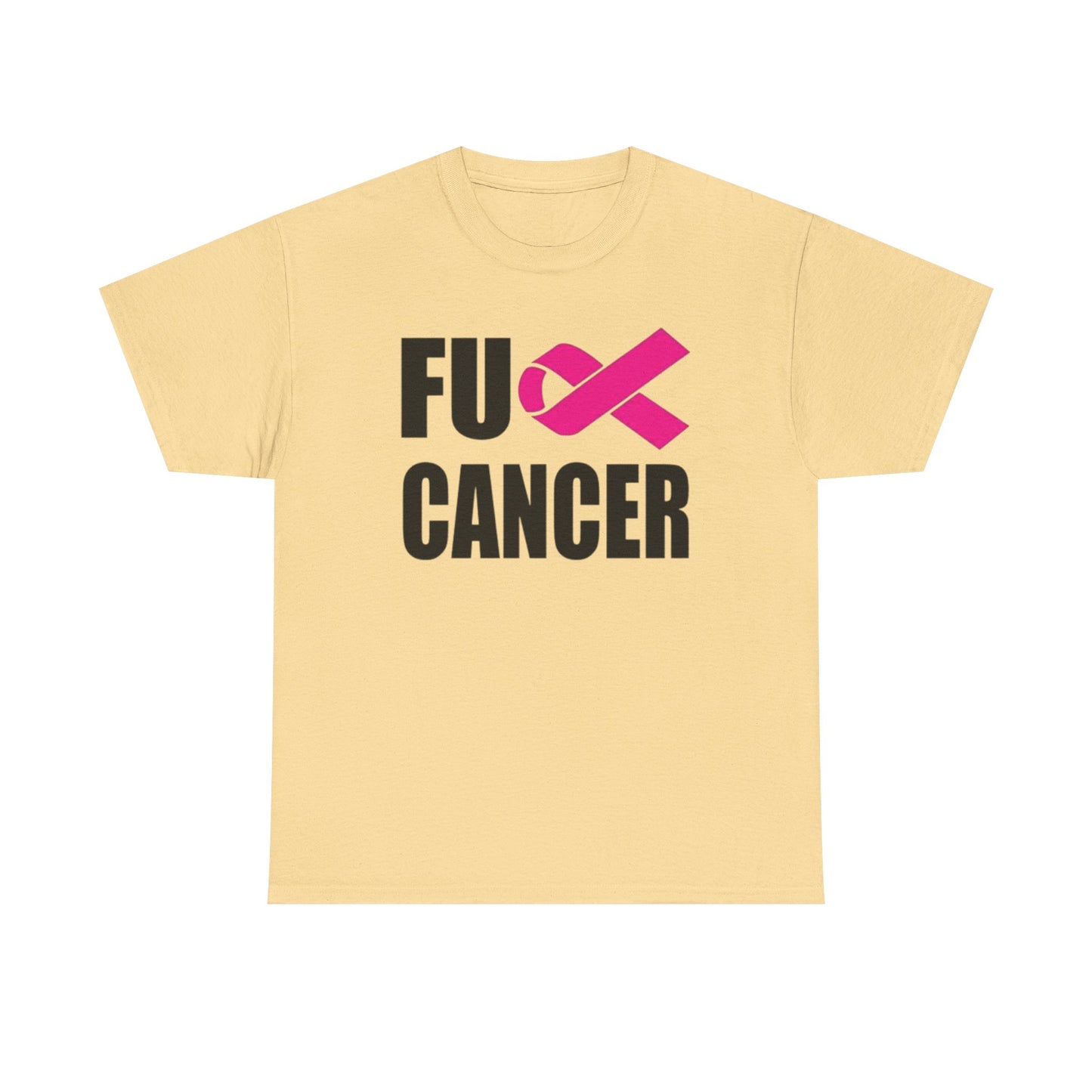 FU Cancer Graphic T Shirt Cancer Awareness Unisex Heavy Cotton Tee