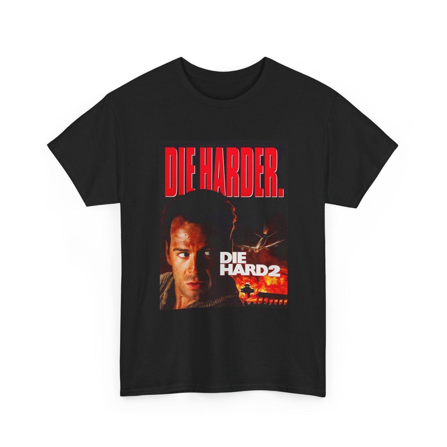 Die Hard Tshirt Vintage Bruce Willis Movie Poster Christmas Unisex Heavy Cotton