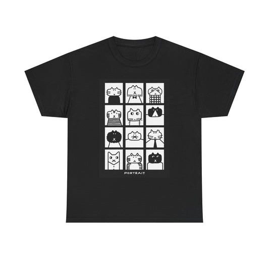 Cat Funny Graphic T Shirt Unisex Heavy Cotton Tee
