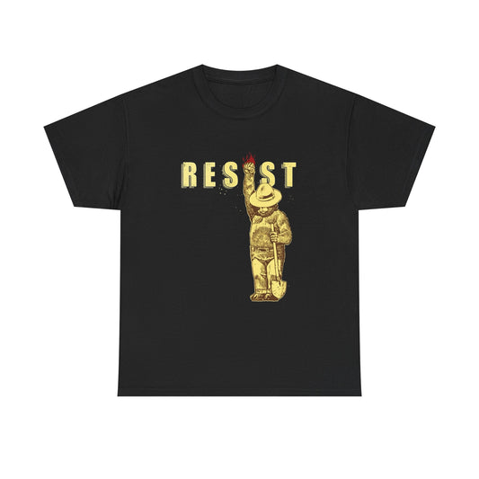 Resist Smokey The Bear Graphic T Shirt Unisex Heavy Cotton Tee
