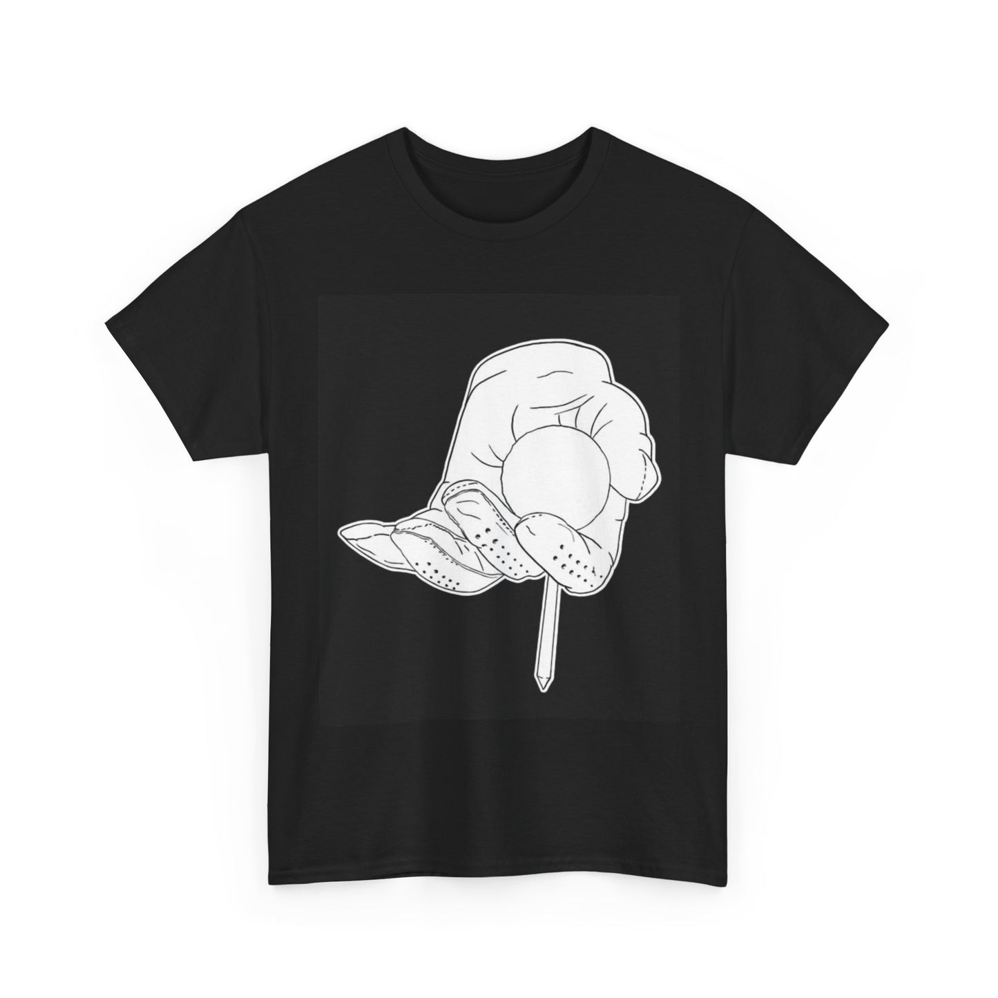 Golf Tee Tshirt Gloves and Balls Graphic Golfing Tiger Unisex Heavy Cotton Tee