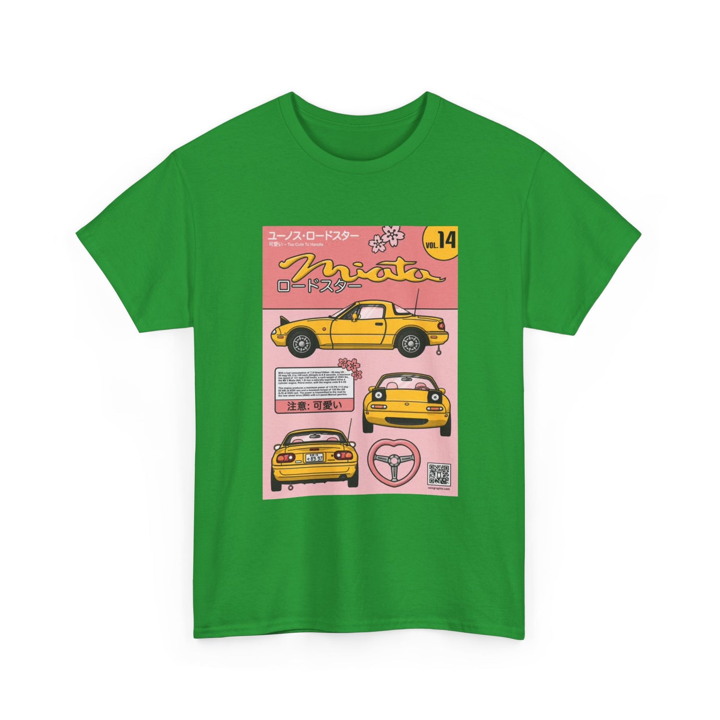 Mazda Miata Tshirt JDM Graphic Anime Cute Unisex Heavy Cotton Tee