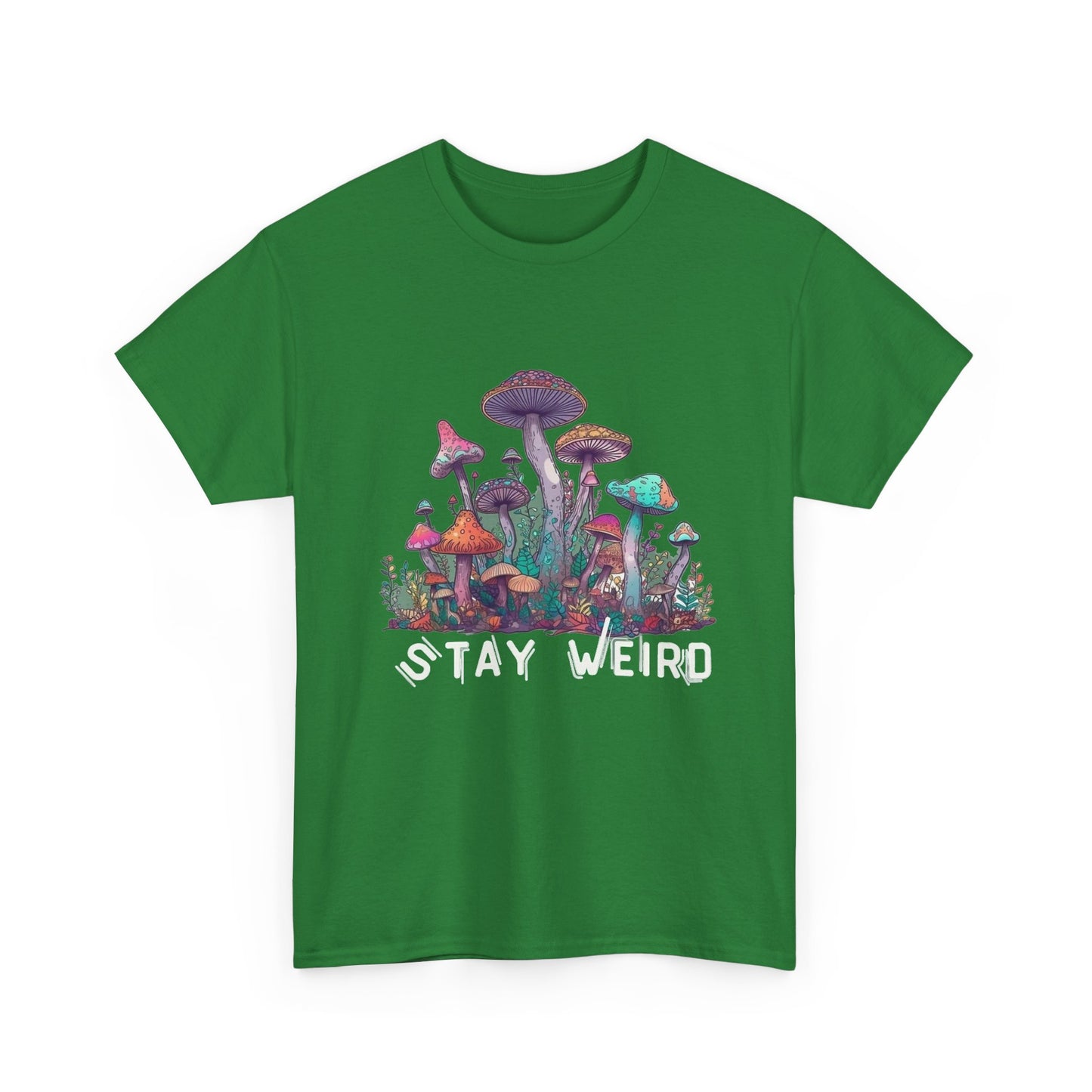 Trippy Mushroom Hunter Tshirt Mystical Graphic Vibe Unisex Stay Weird Retro