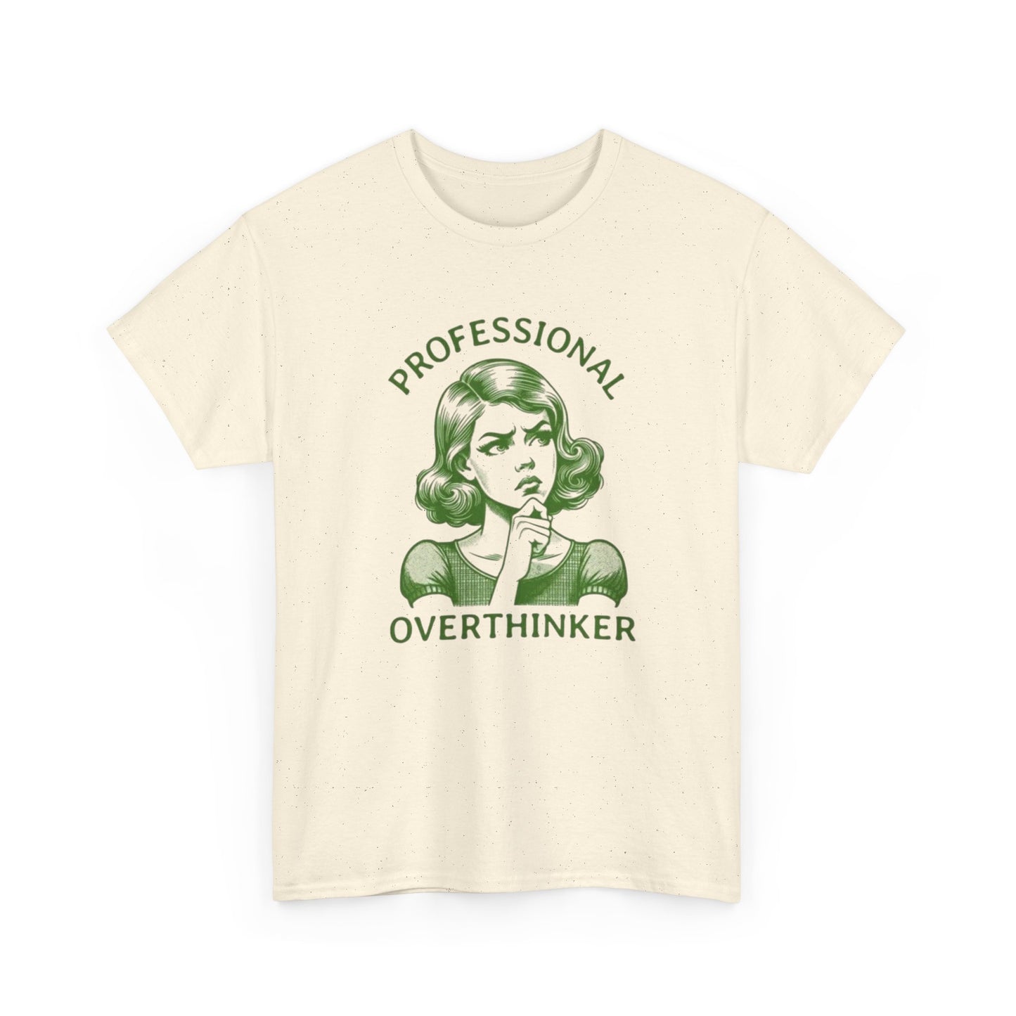 Professional Overthinker Funny T Shirt Unisex Heavy Cotton Tee