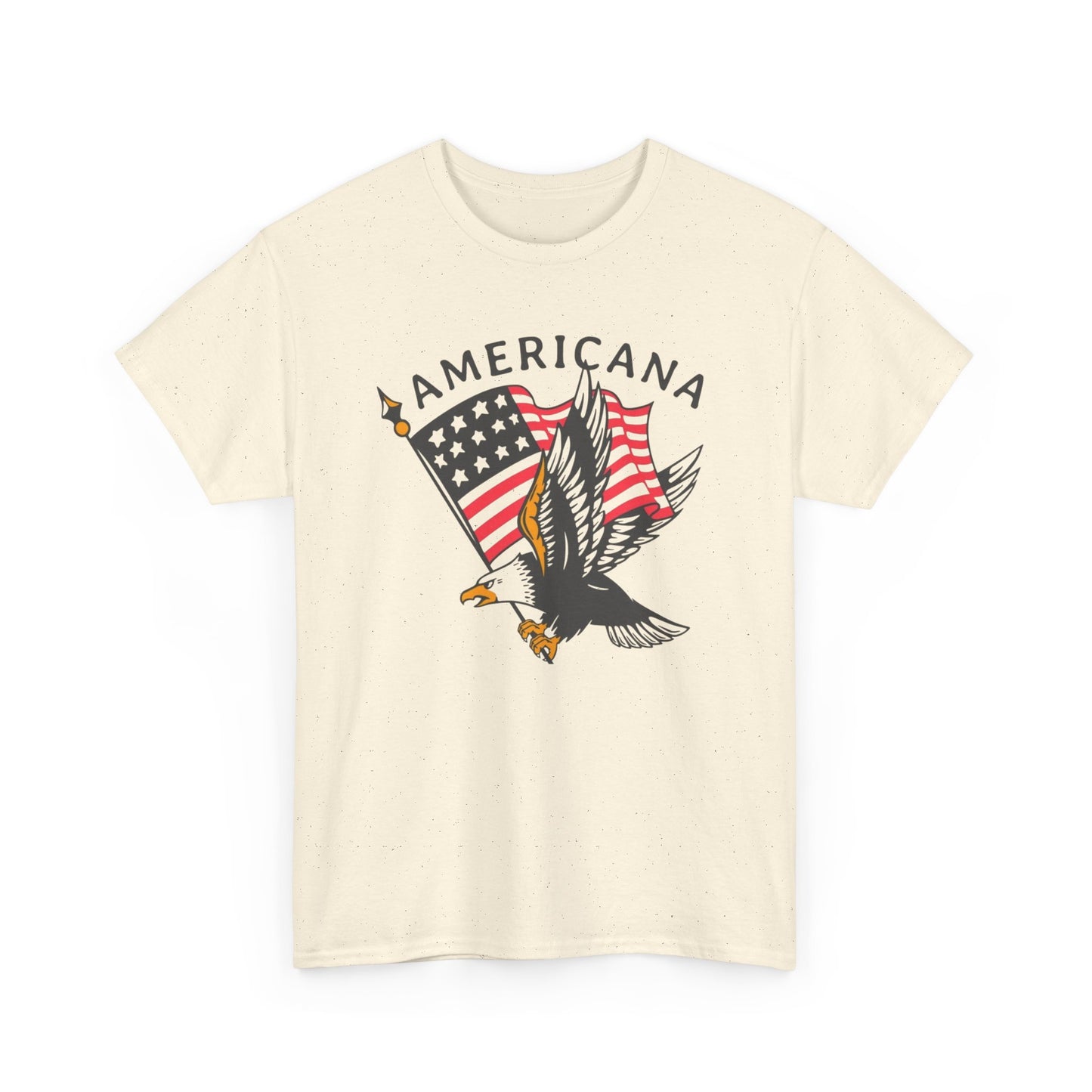 Americana Bald Eagle Flying Graphic T Shirt Unisex Heavy Cotton Tee New Gift