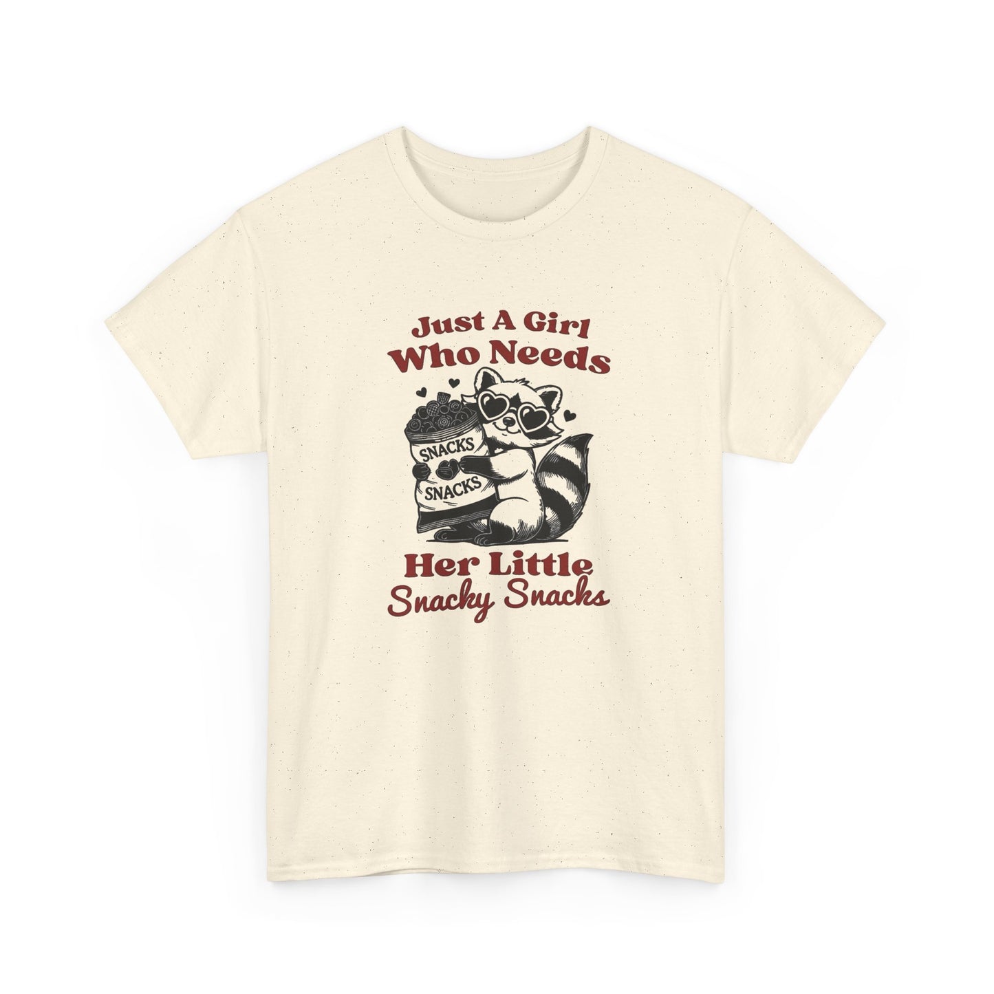 Just A Girl Who Loves Her Snacks Graphic T Shirt NEW Vintage Unisex Heavy Cotton