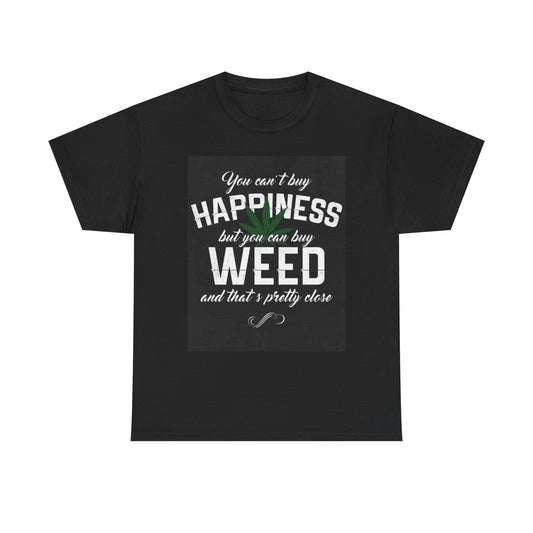 Cant Buy Happiness Shirt Funny Weed 420 gift retro Unisex Heavy Cotton Tee