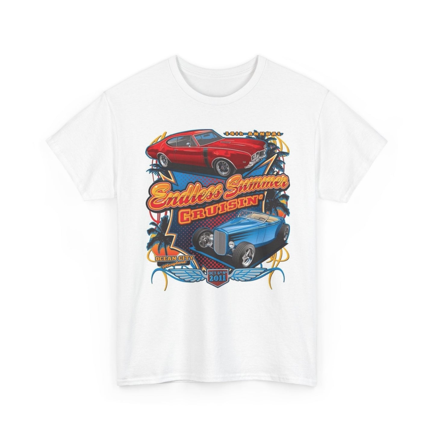 Vintage Muscle Car Show Graphic T-Shirt, Retro Hot Rods Tee, Cruise In
