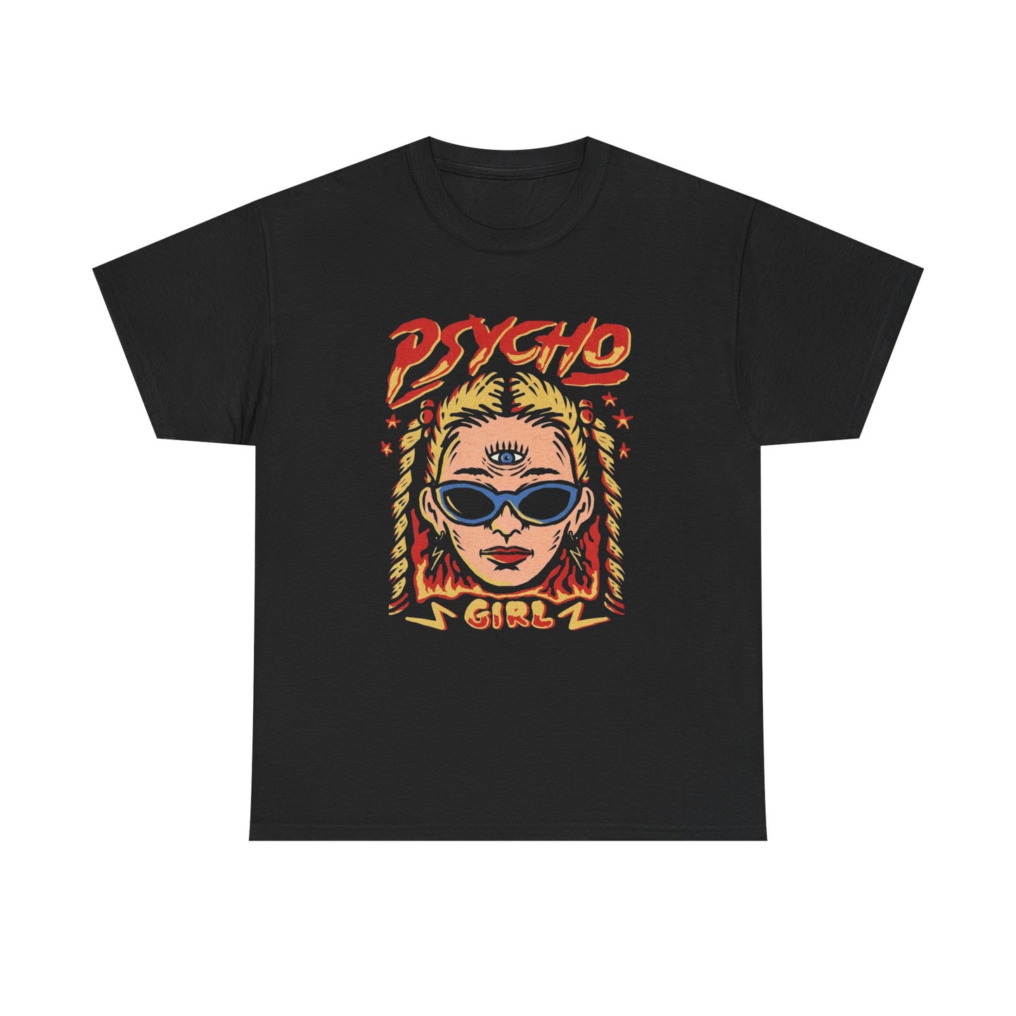 Psycho Girl Graphic T Shirt NEW Unisex Heavy Cotton Tee