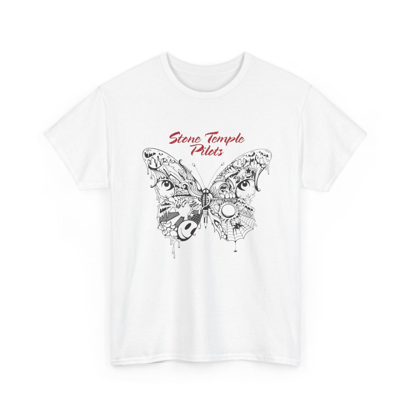 Stone temple pilots T-shirt vintage butterfly rock retro Unisex Heavy Cotton Tee