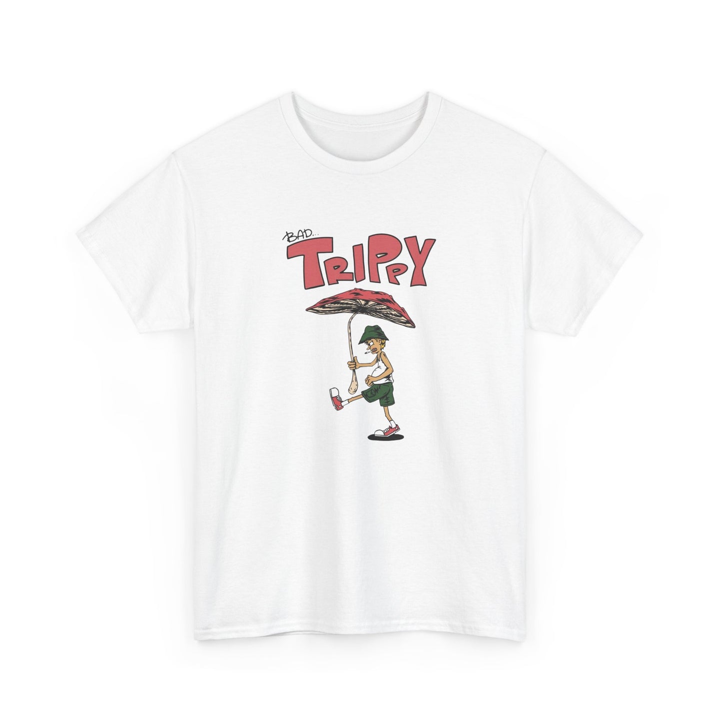Bad Trippy Mushrooms Graphic T Shirt NEW Adult Unisex Heavy Cotton Tee