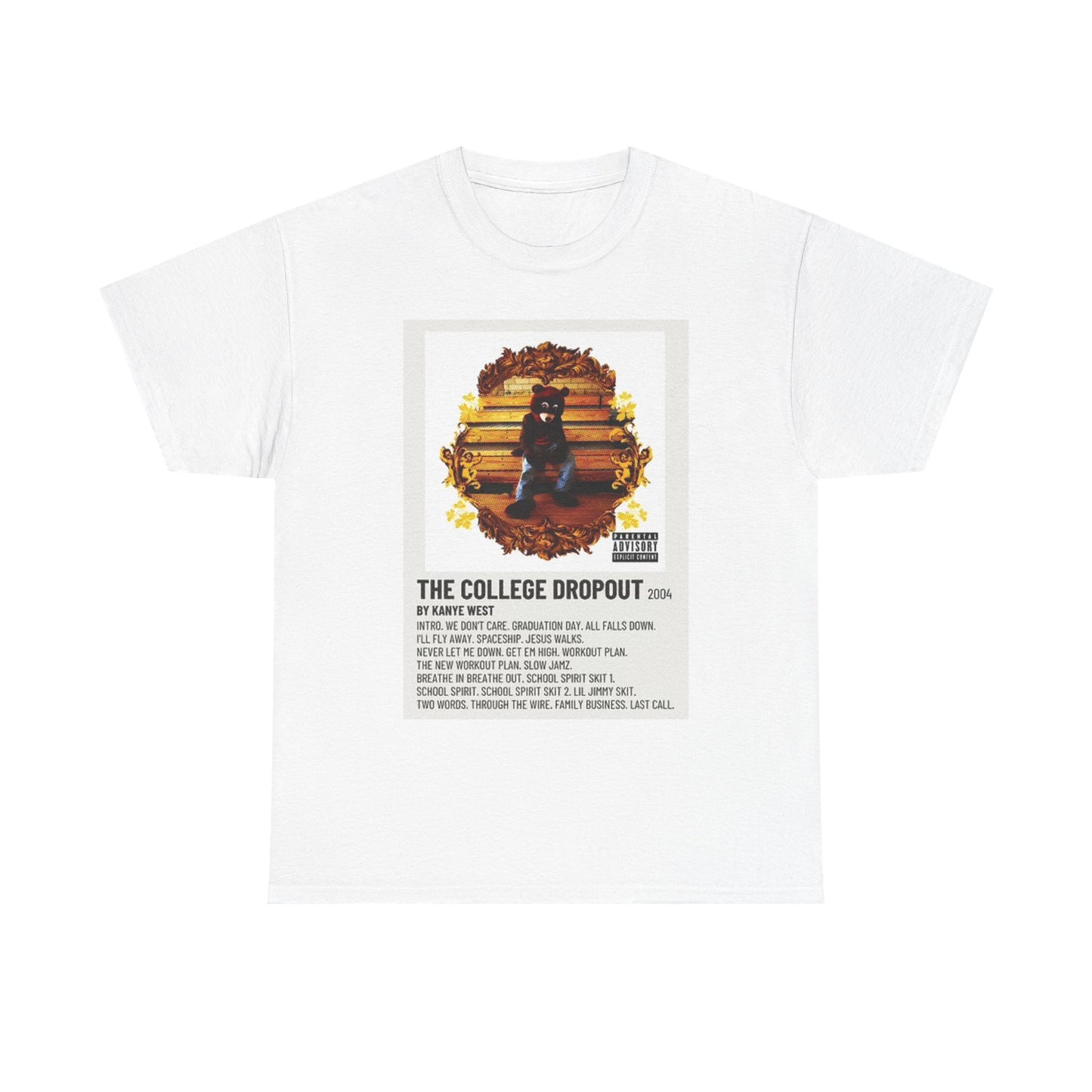 Kanye College Dropout Graphic T Shirt Retro Album Unisex Heavy Cotton Tee