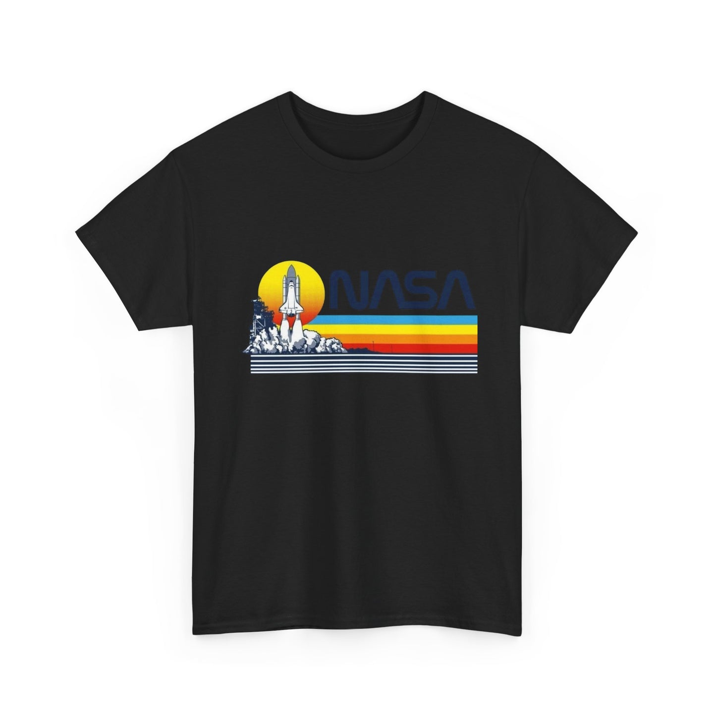 Space Station Graphic T Shirt Unisex Heavy Cotton Tee