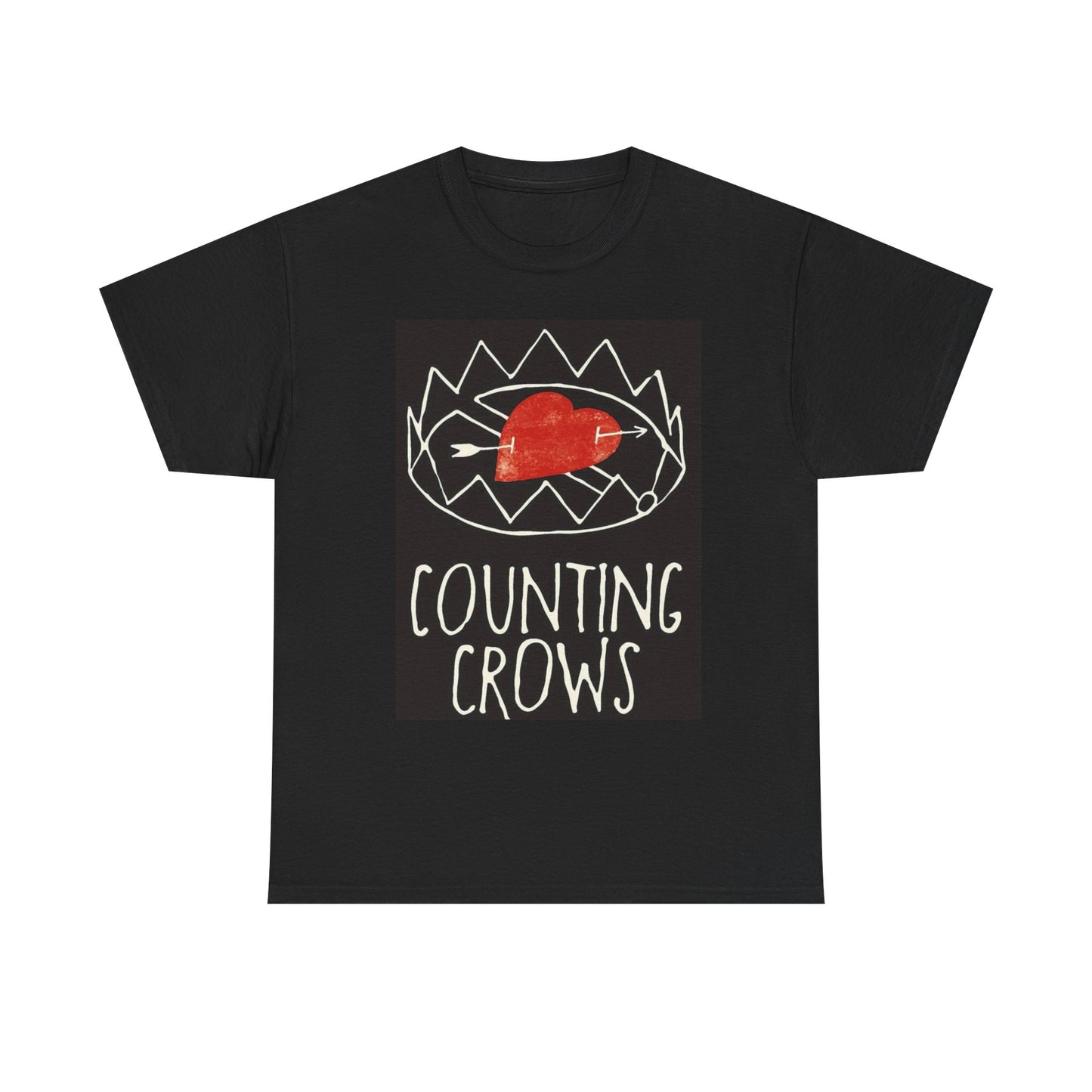 Counting Crows Graphic T Shirt Vintage Broken Heart Unisex Heavy Cotton Tee