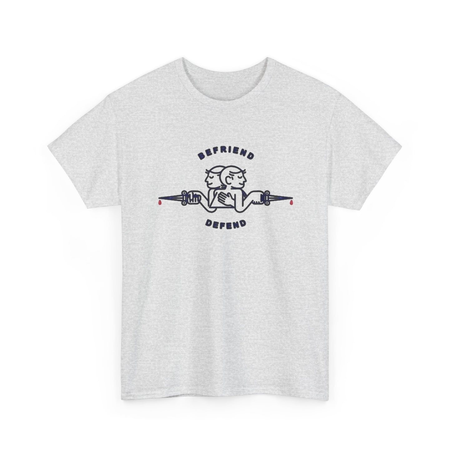 Befriend Defend Graphic T Shirt NEW Unisex Heavy Cotton Tee