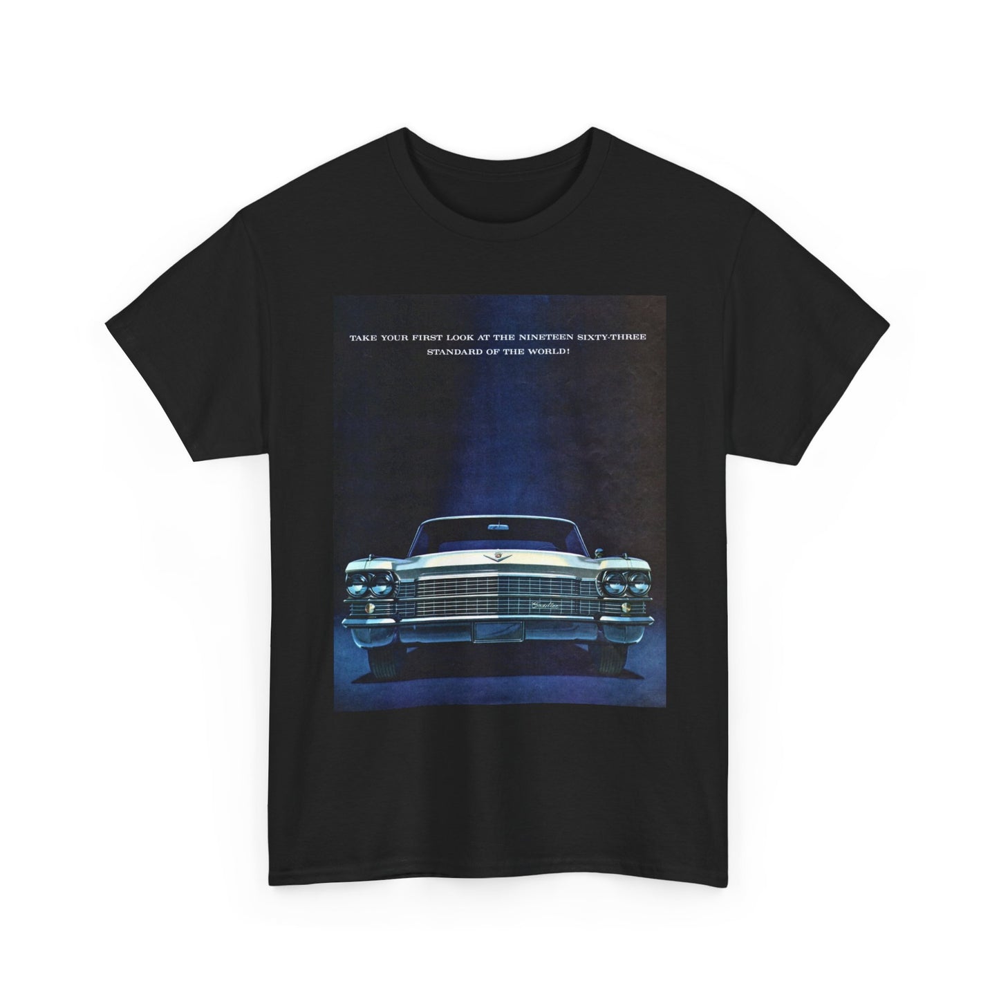 Cadillac Poster Retro Graphic T Shirt Unisex Heavy Cotton Tee
