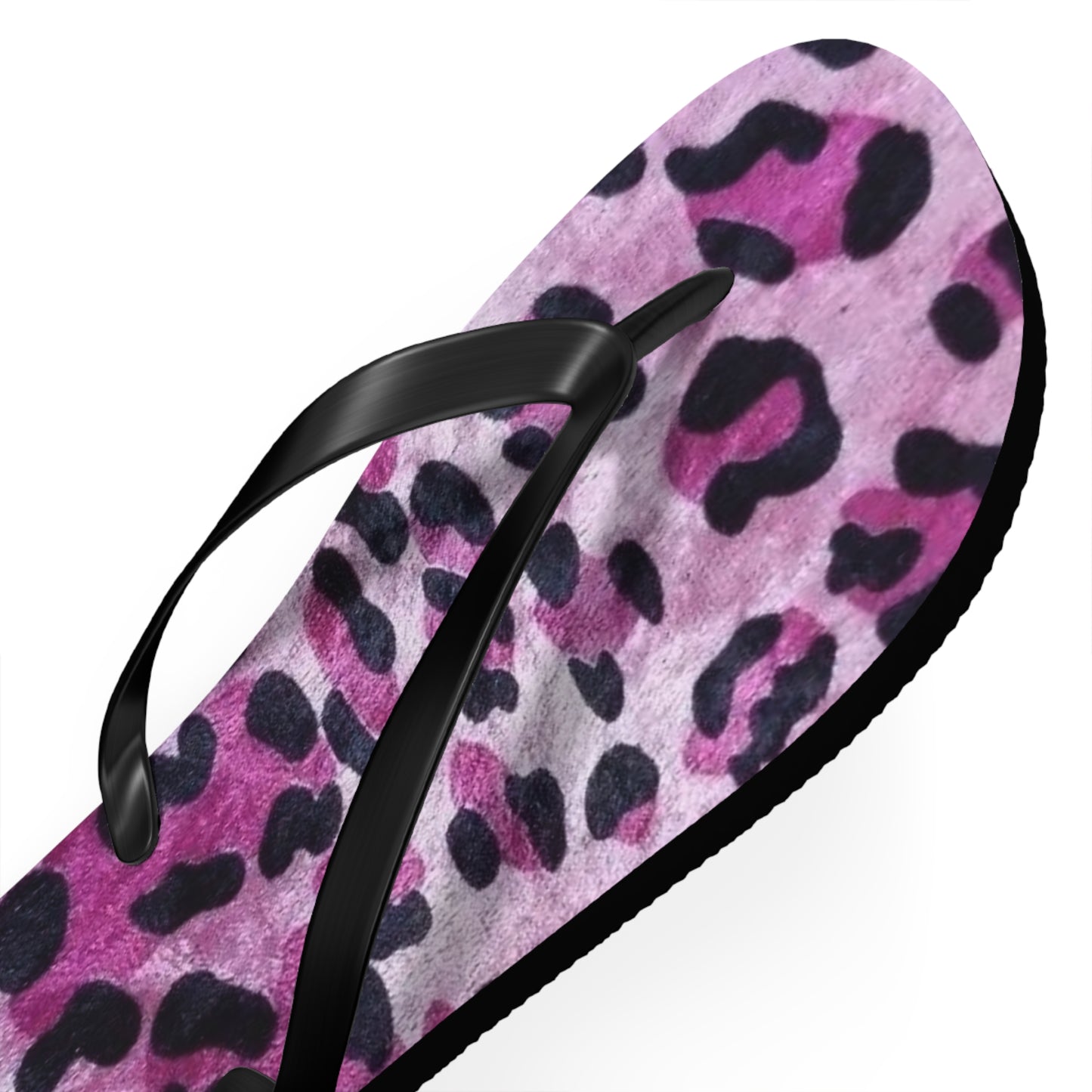 Pink Leopard Beach Sandals, Slides for Summer, Flip Flops, Water Resistant