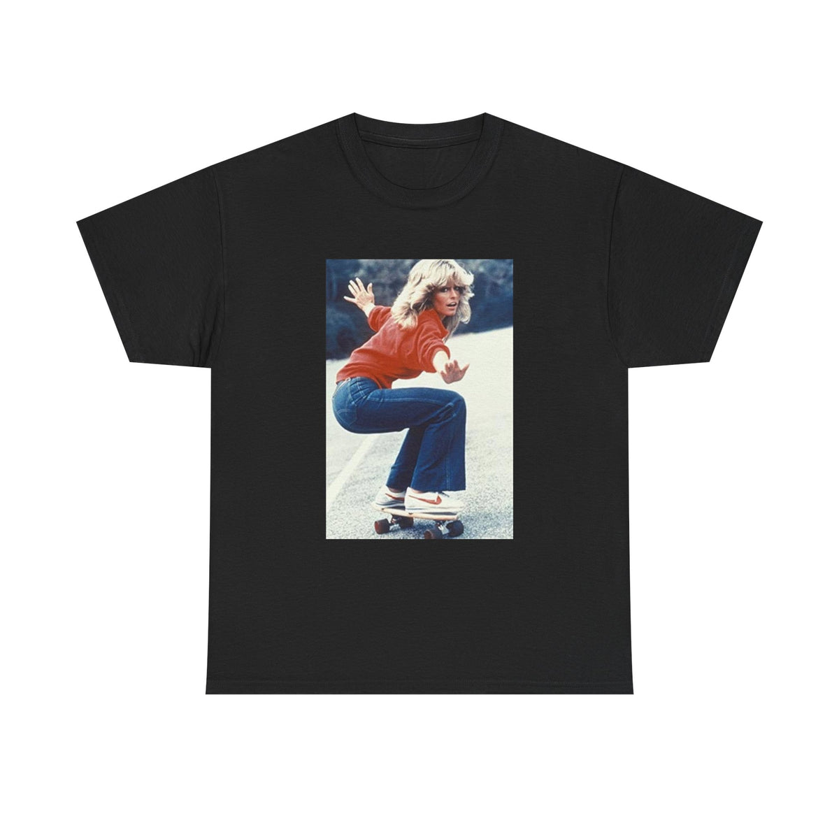 Farrah Fawcett Tshirt Charlies Angels Vintage Model Unisex Heavy Cotton Tee 1