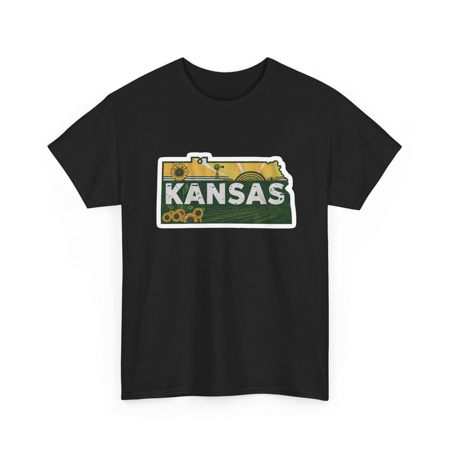 Kansas State Graphic T Shirt NEW Adult Regular Heavy Cotton Tee