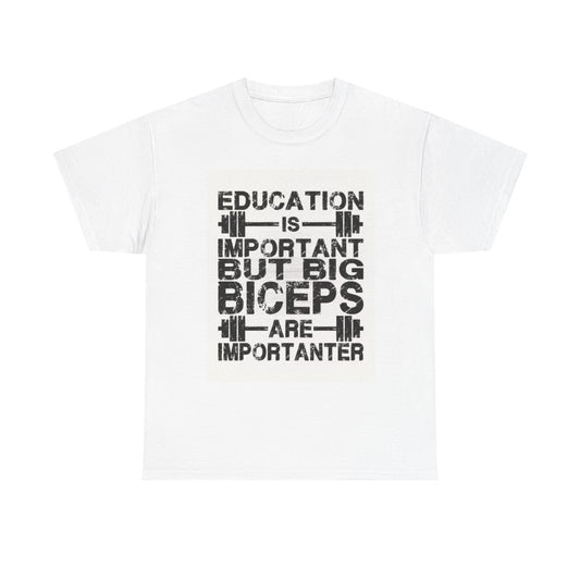Gym Education Funny Shirt Graphic Workout Unisex Heavy Cotton Tee