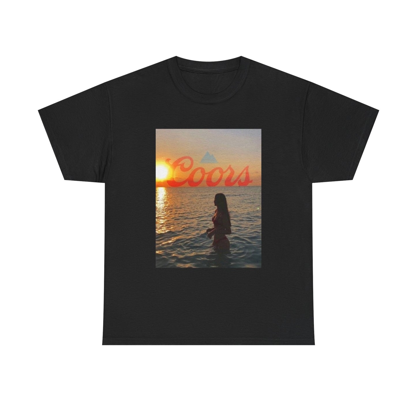Coors Light Tshirt Cold Beer Bikini Poster Summer Unisex Heavy Cotton Tee