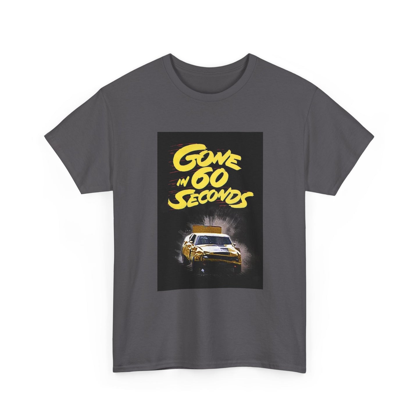 Gone in 60 Seconds Tshirt Vintage Ford Mustang Retro Poster Unisex Heavy Cotton