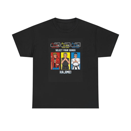 Select Your Sensi Graphic T Shirt Retro Karate Gaming Unisex Heavy Cotton Tee