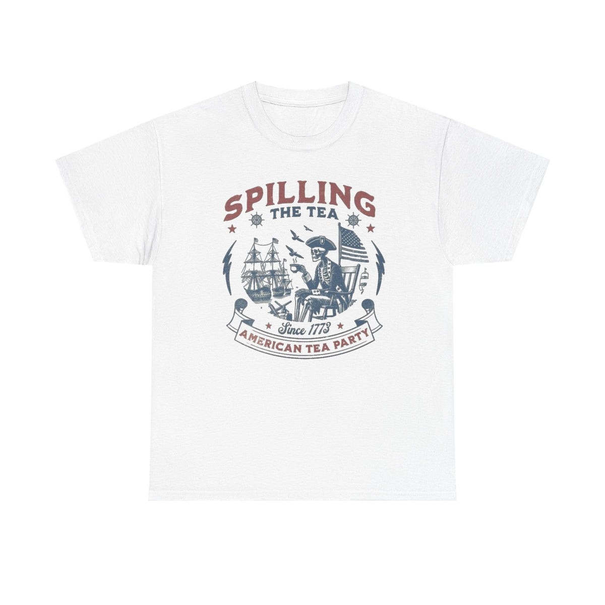 American Tea Boston Party Graphic T Shirt Men's Heavy Cotton Tee