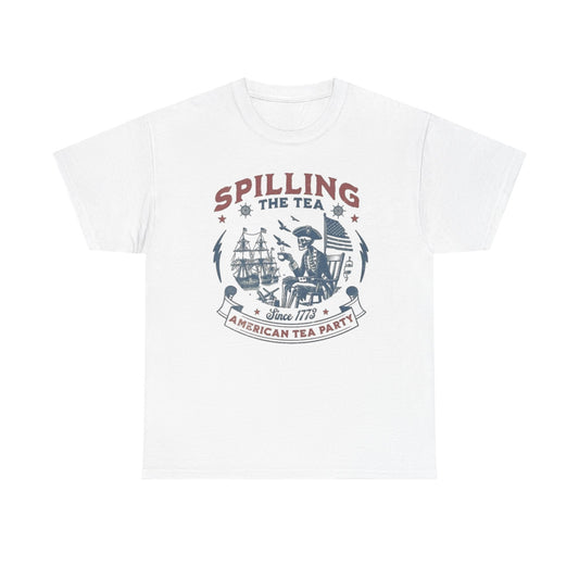 American Tea Boston Party Graphic T Shirt Men's Heavy Cotton Tee