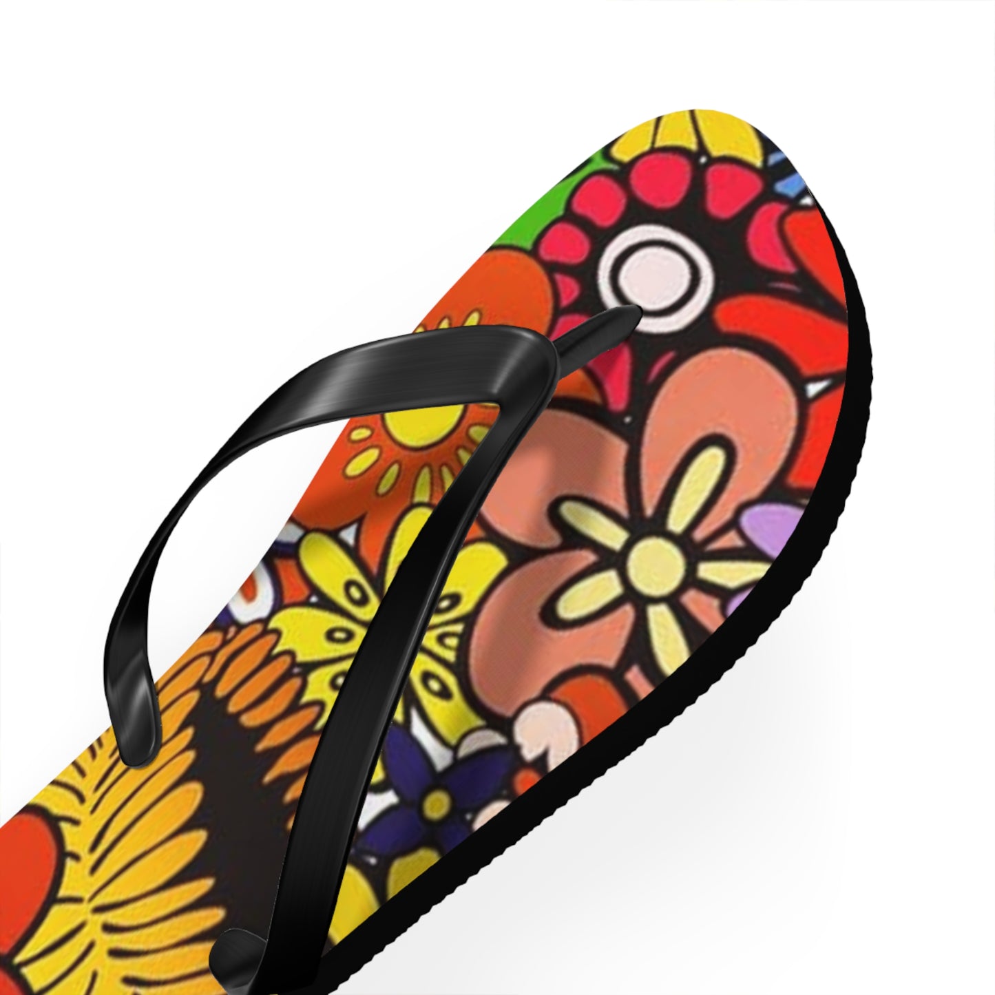 Waves And Sun Sandals Groovy Vibes Summer Flip Flops Slides BRAND NEW