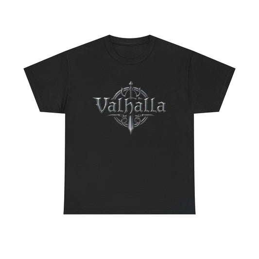 Valhalla Sword Graphic T Shirt Men's Heavy Cotton Tee