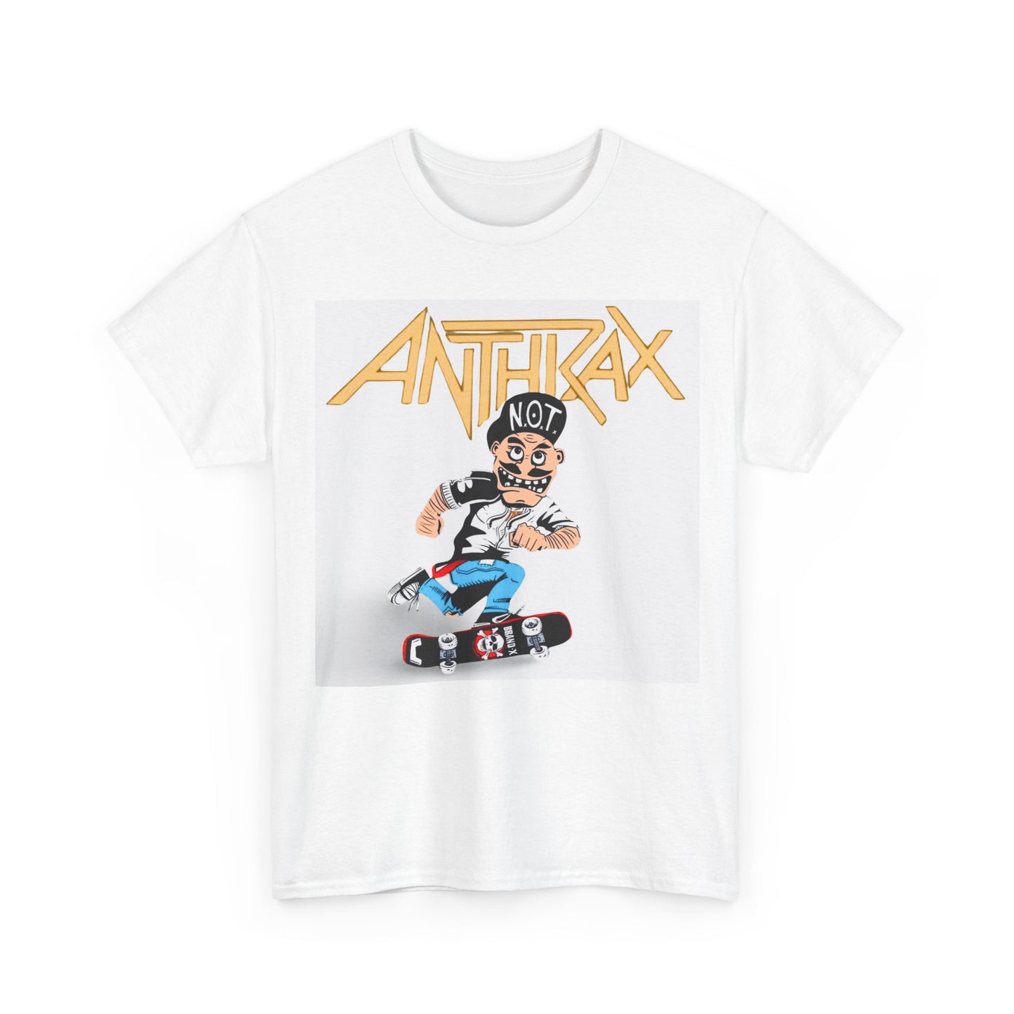 Anthrax Tshirt Punk Rock Vintage Skateboarding Unisex Heavy Cotton Tee