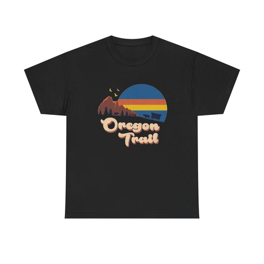 Oregon Trail Retro Graphic T Shirt NEW Unisex Heavy Cotton Tee