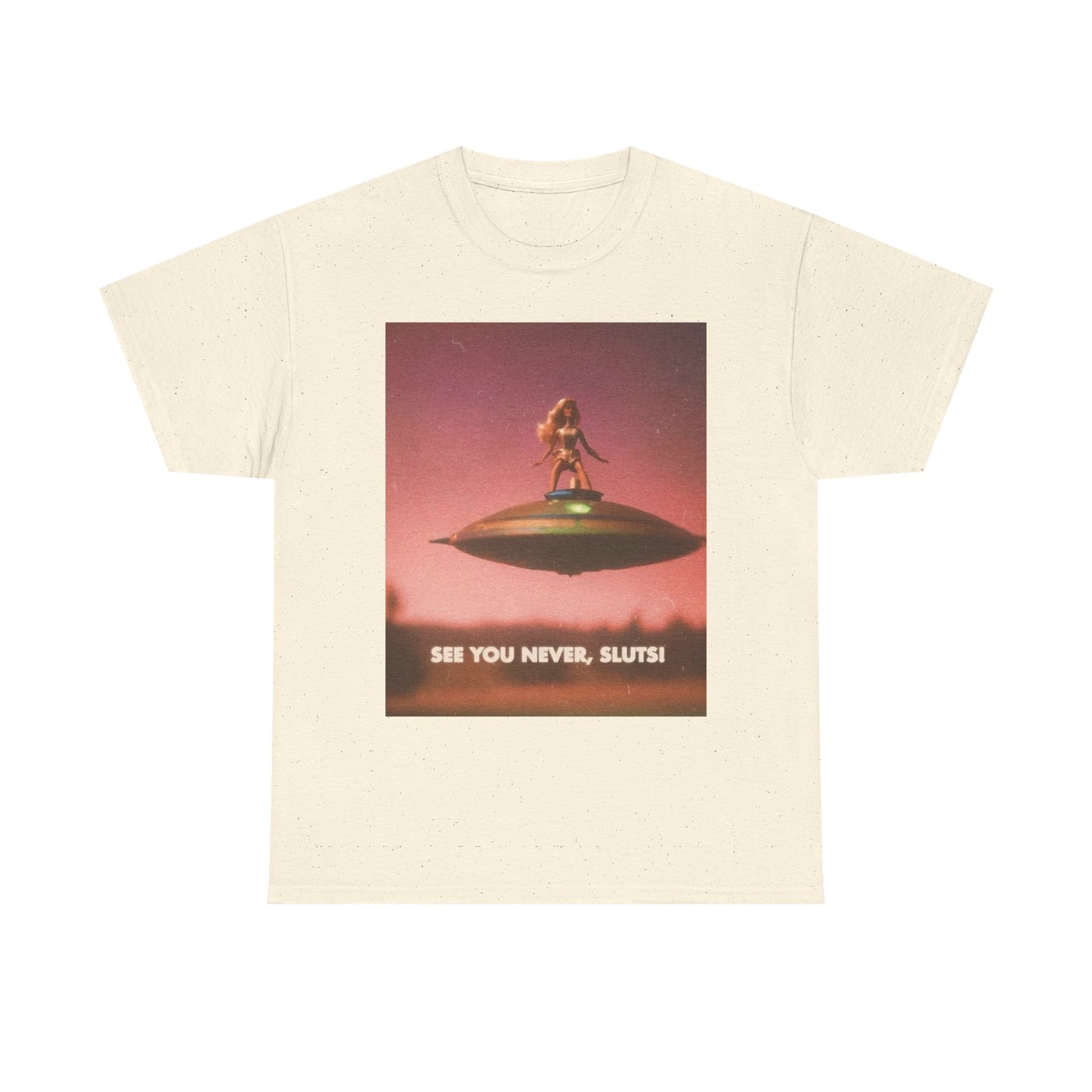 See You Never Sluts Funny Doll Graphic T Shirt NEW Adult Tee