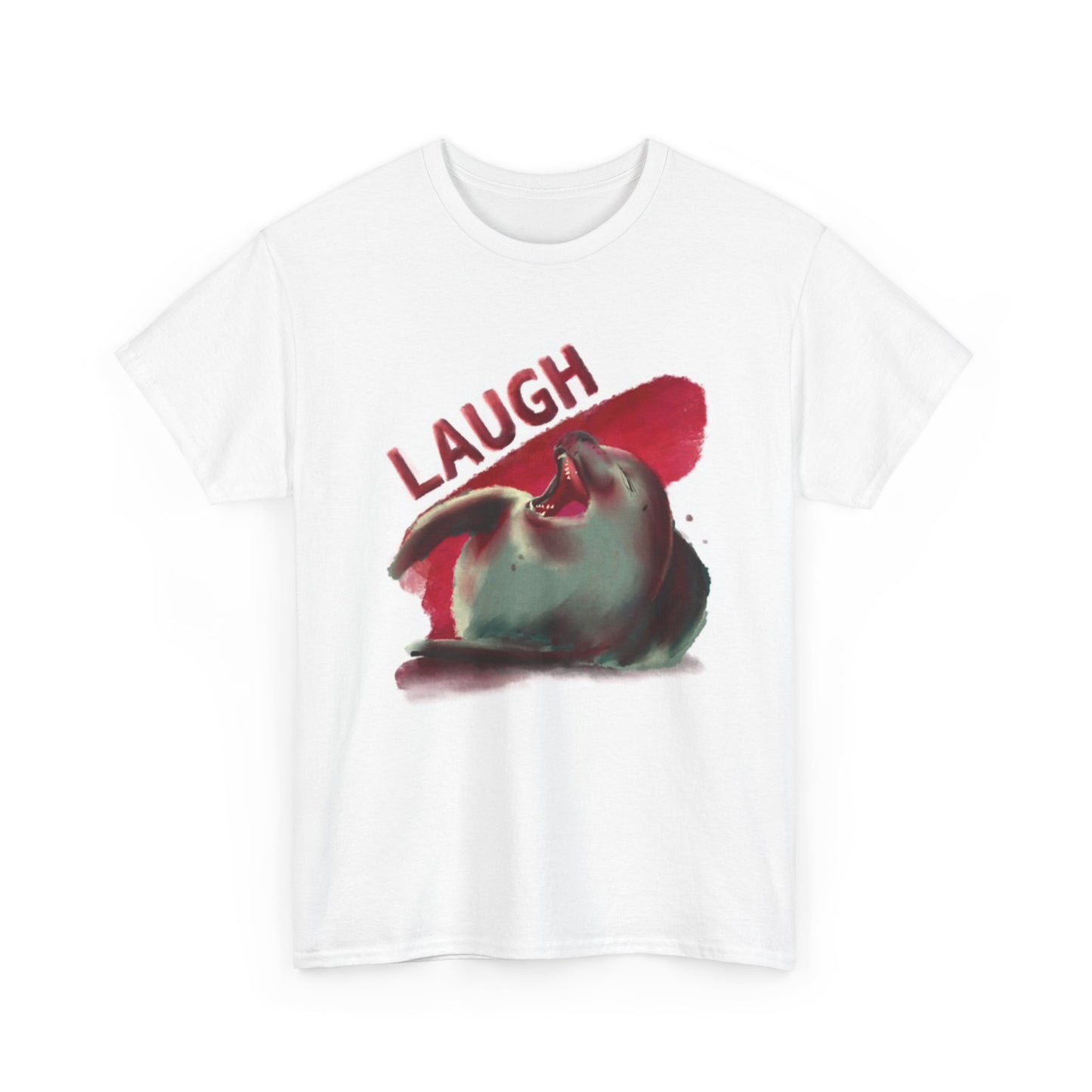 Just Laugh Graphic T Shirt Funny Seal Unisex Heavy Cotton Tee