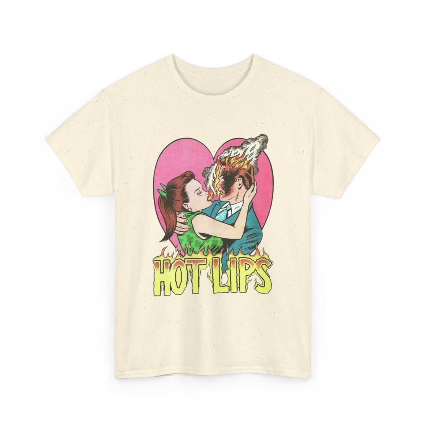 Hot Lips Vintage Graphic T Shirt ADULT NEW Heavy Cotton Tee
