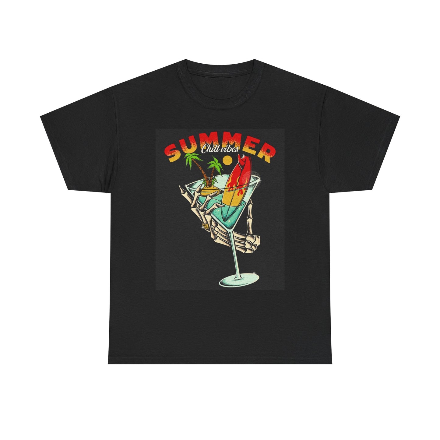 Summer Chill Vibes Shirt Apparel BRAND NEW Unisex Heavy Cotton Tee
