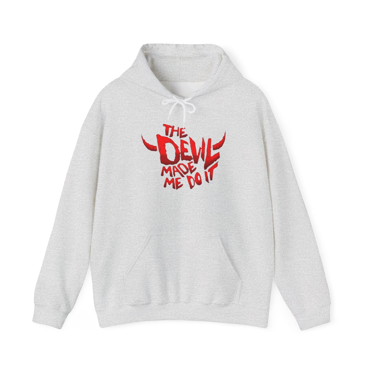 The Devil Made Me Do It Graphic Hoodie Unisex Heavy Blend™ Hooded Sweatshirt