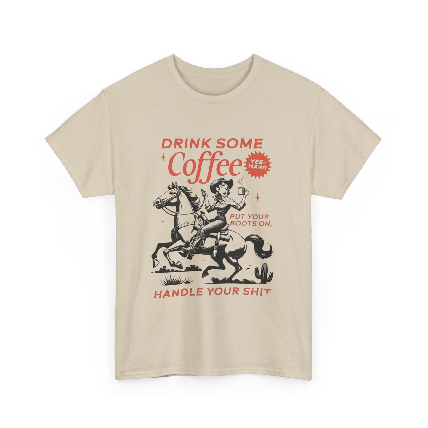 Drink Some Coffee Funny Graphic T Shirt NEW ADULT TEE VINTAGE