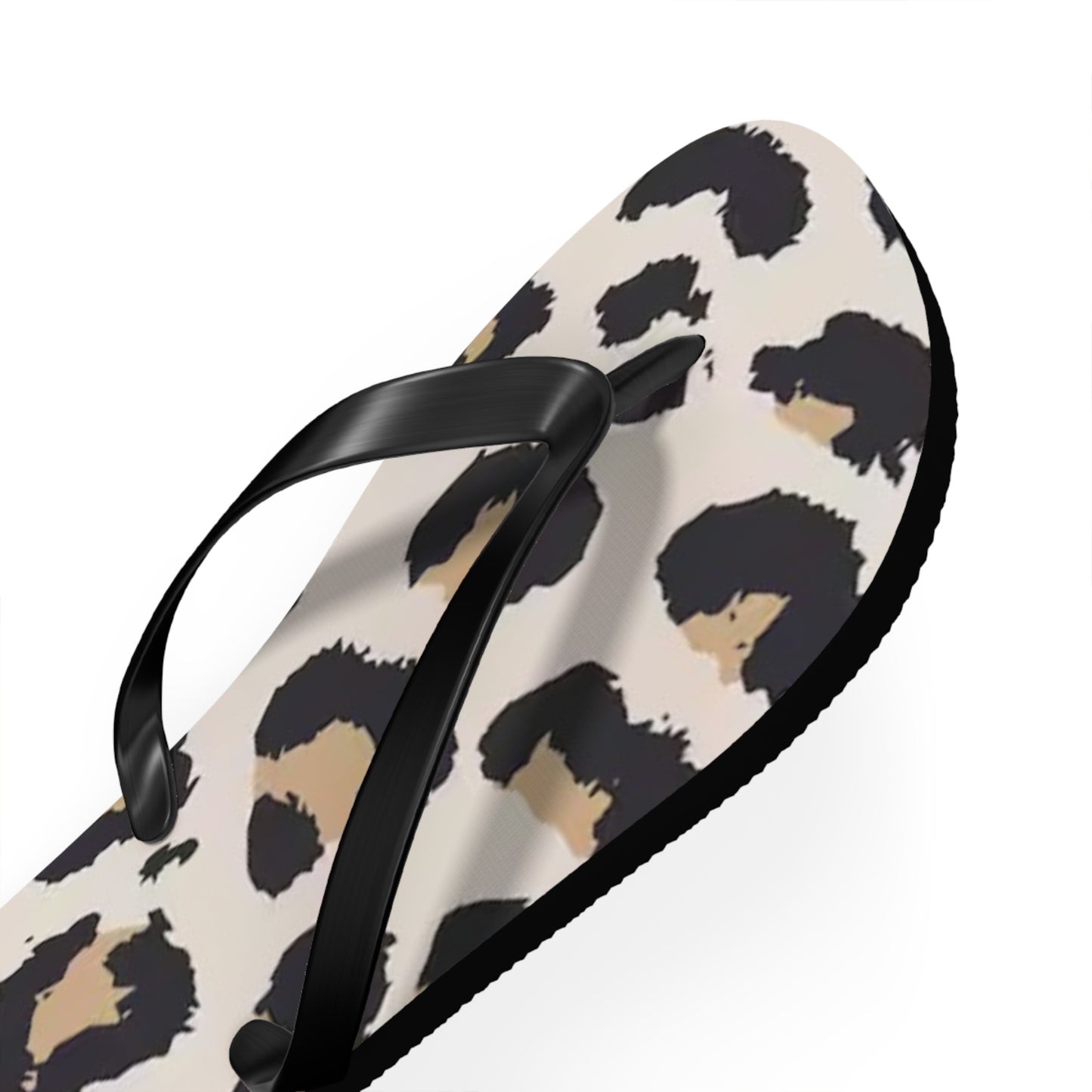 Cheetah Print Tan Beach Sandals, Slides for Summer, Flip Flops, Water Resistant