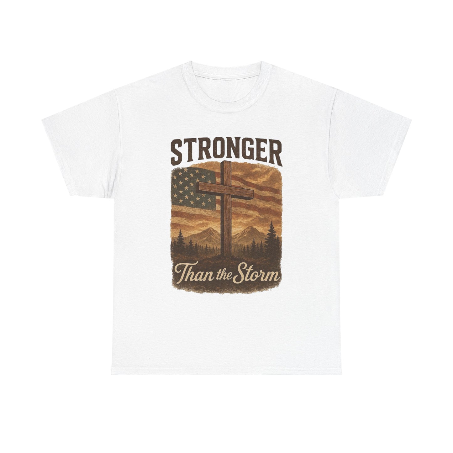 Stronger Than The Storm Graphic T Shirt Adult New Tee