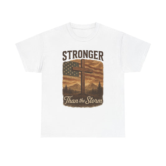 Stronger Than The Storm Graphic T Shirt Adult New Tee