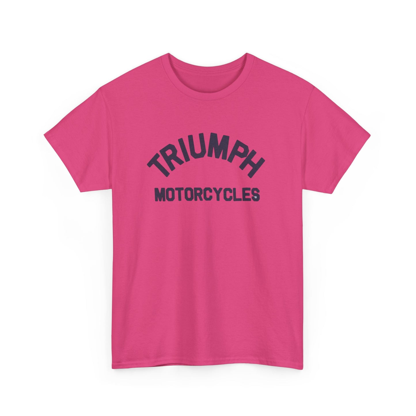 Triumph Motorcycles Tshirt Vintage Logo Classic Fit Unisex Heavy Cotton Tee