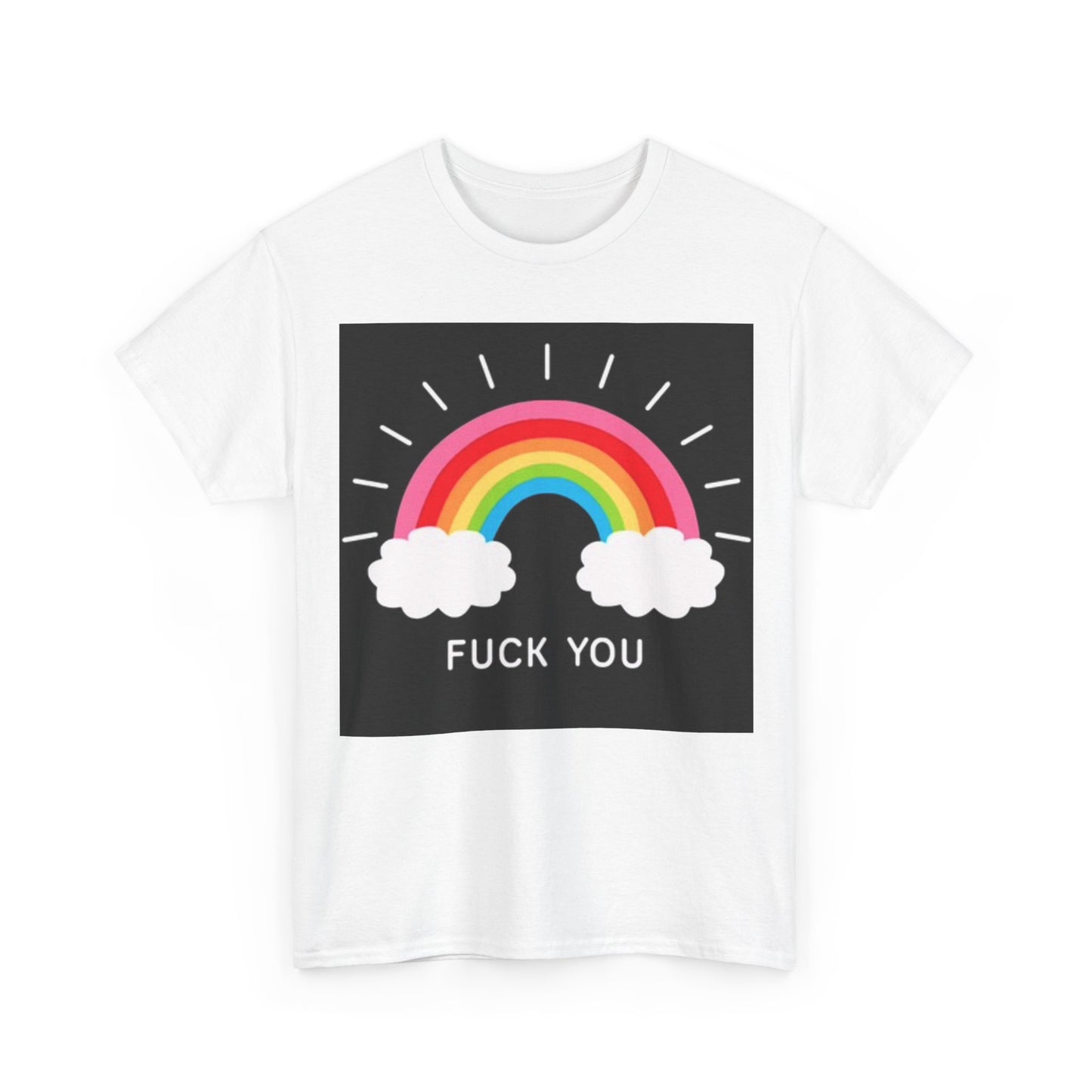 Funny Rainbow Shirt Not Nice Jokes Gift Unisex Heavy Cotton Tee