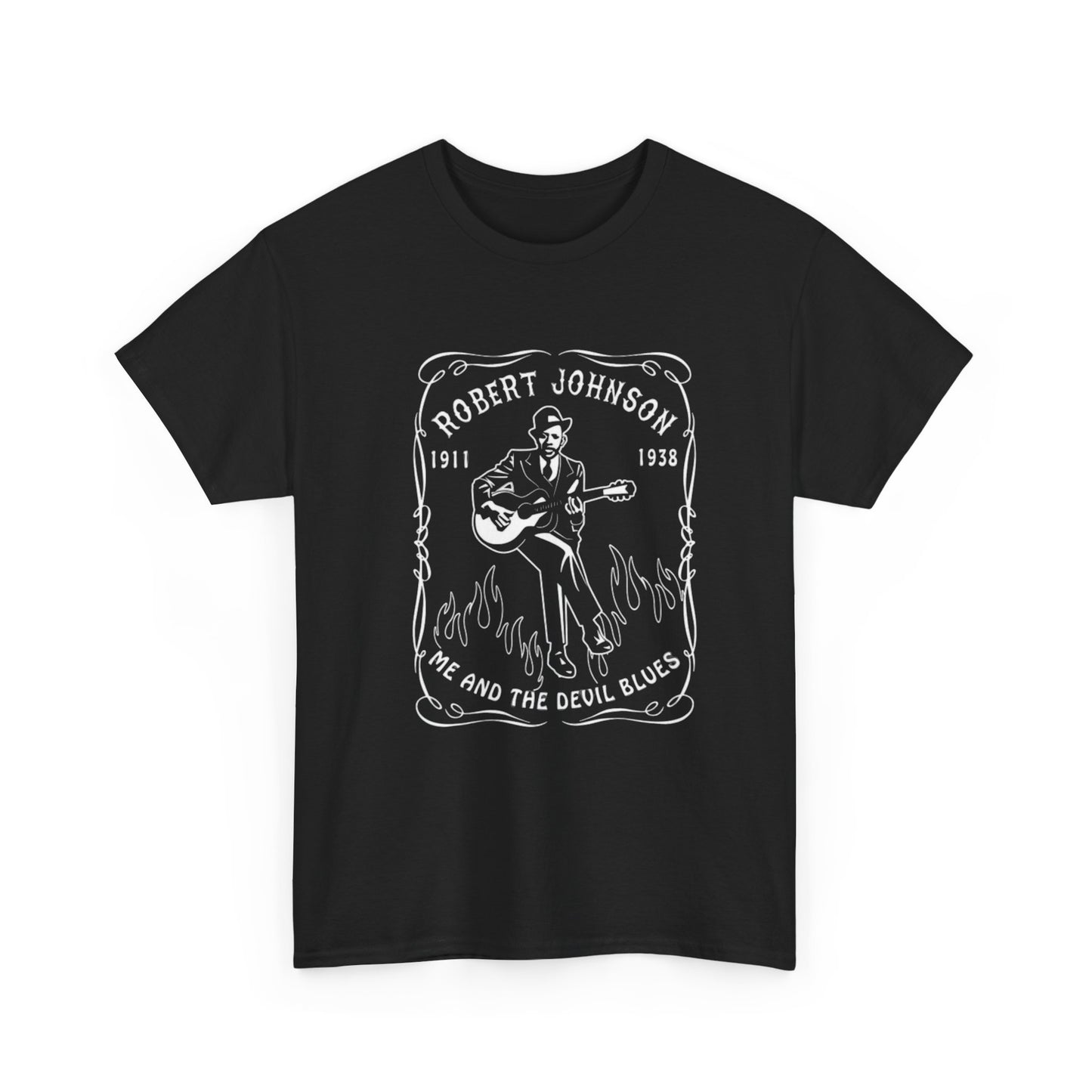 Robert Johnson Blues Graphic T Shirt Unisex Heavy Cotton Tee