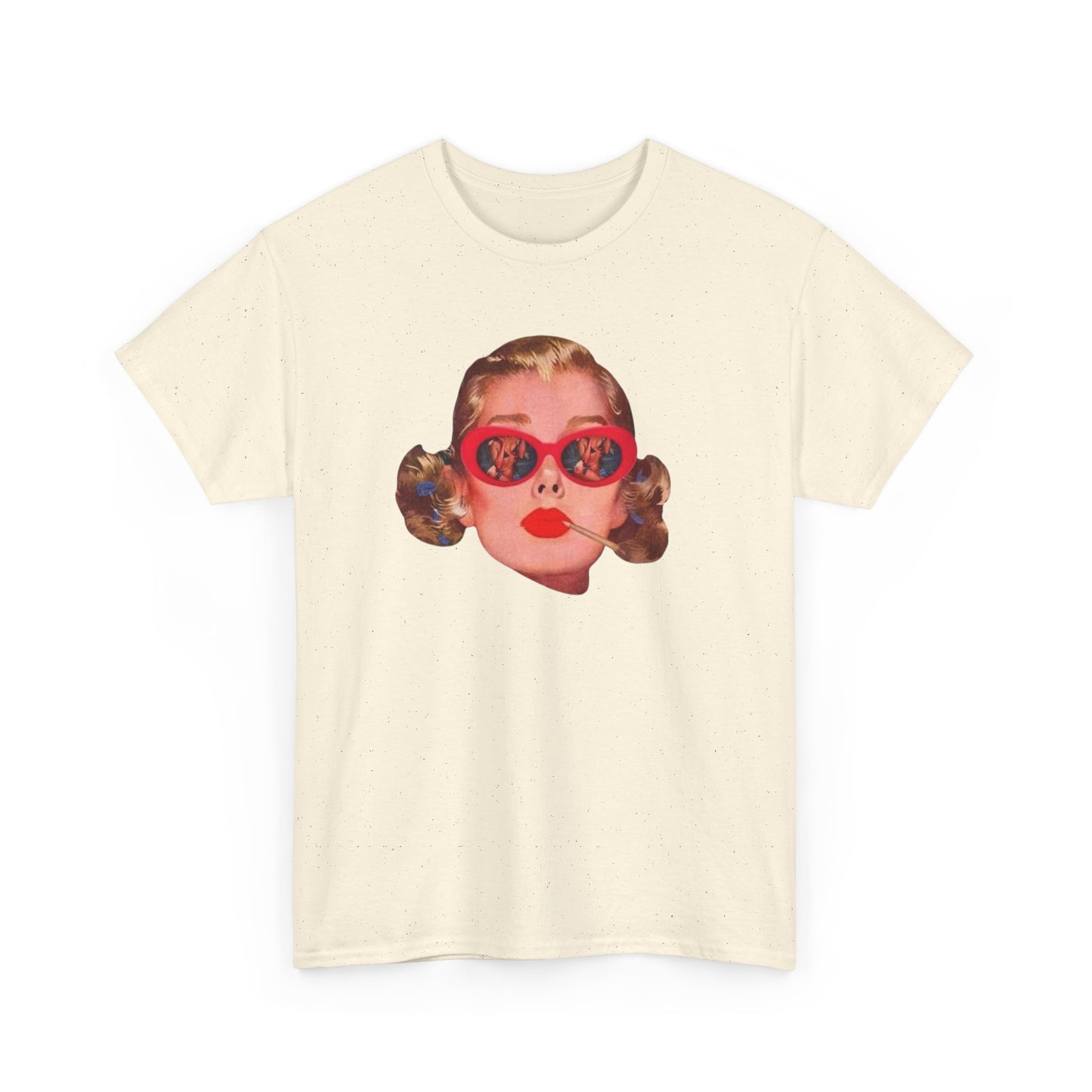 Bikini Eyes Smoking Joint Graphic T-Shirt Women's Heavy Comfy Cotton Tee