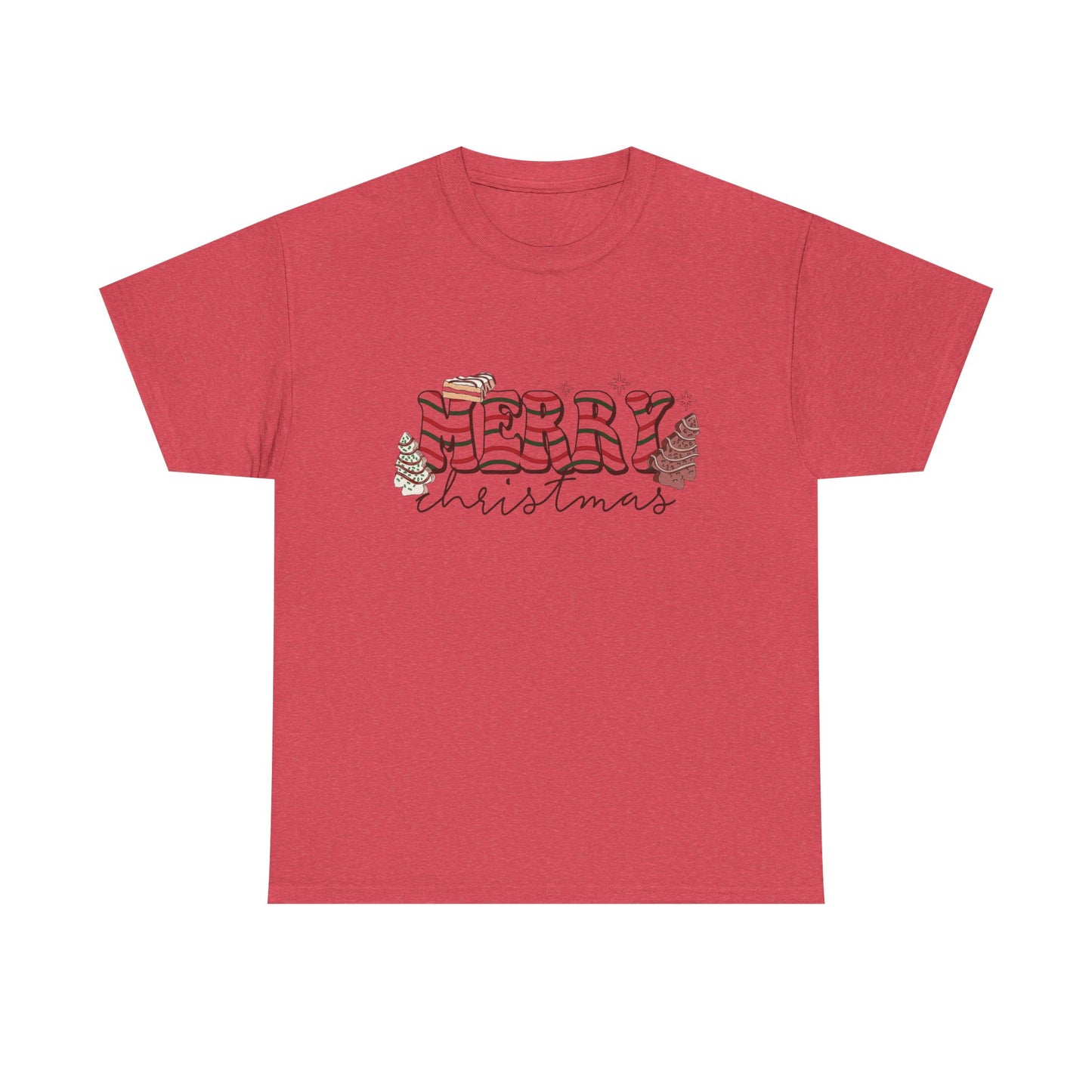 Christmas Tree Cakes Funny Graphic T Shirt NEW Unisex Heavy Cotton Tee